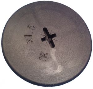 IP66 M63x1,5 Blindstopfen mit O-Ring metrisch rund schwarz ähnl. RAL9005
