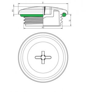 IP66 M32x1.5 blind plug with O-ring metric round black similar. RAL9005