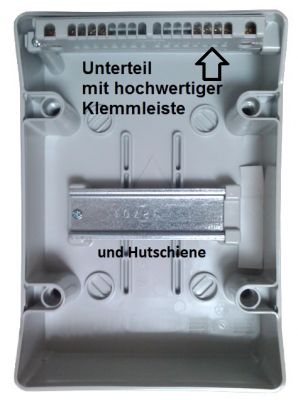 IP65 AP outdoor distributor 4TE 1-row with transp. Flap UV stabilized