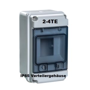 CDN4G/R IP65 ABS AP Feuchtraum Verteiler 1-reihig 4TE mit Tragschiene mit N/PE-Klemme