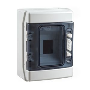 IP65 ABS Aufputz Feuchtraumverteiler IDE CDN4PT 1x 4TE Elektro Verteiler plombierbar mit Tragschiene - Kopie
