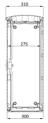 outdoor plastic housing 750x750x300 mm HWD