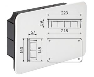 Unterputz Abzweigkasten 130x200x50 mm mit Clip-Deckel