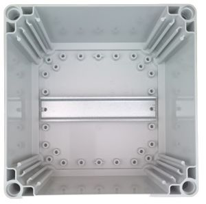 Polycarbonatgehäuse 200x400x132mm Kunststoff grau mit transparentem Deckel