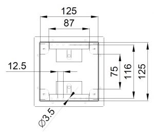 IP66 Stahlblech Klemmenkasten 150x150x135mm LBT RAL7035  ohne Flansch