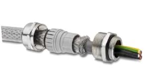 M25 EMC gland 8-16 mm brass IP68 shield