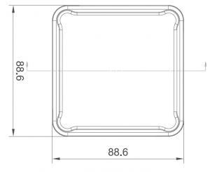 EX088 Kunststoffgehäuse vorgeprägt 84x84x50mm LBH IP54 Klemmenkasten grau