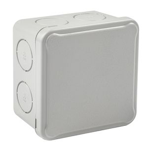 EX088 Kunststoffgehäuse vorgeprägt 84x84x50mm LBH IP54 Klemmenkasten grau