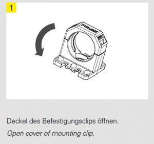 Wellrohrhalter NW10 schwarz mit Flansch