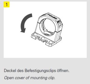 Corrugated pipe holder NW29 black with flange