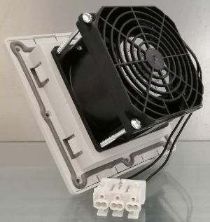 Schaltschrank Lüfter 30m³ /h 230V 14W IP54 Filterlüfter incl. Austrittsfilter und Thermostat