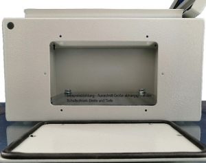 Schaltschrank 300x250x200 mm (HBT) Wandgehäuse Stahlblech IP66 1-türig mit verzinkter Montageplatte