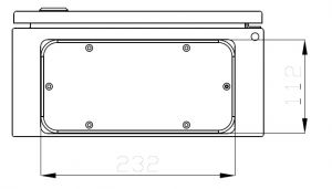 metal control cabinet 400x300x150 mm HBT IP66 1-door