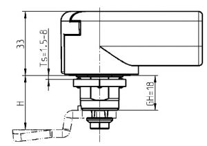 IP65 enclosure adapter handle for profile half cylinder