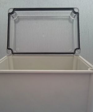 IP66 Industriegehäuse 270x180x141 mm LBH mit Sichtdeckel klar -  Outdoor Gehäuse Box Transparent UV-Stabil wetterfest