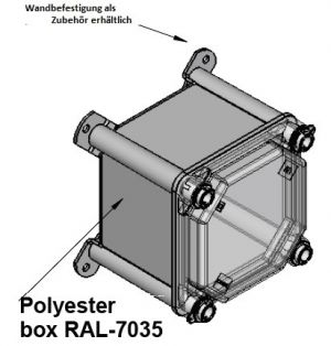 IP66 Industriegehäuse 135x135x129 mm LBH mit Sichtdeckel klar -  Outdoor Gehäuse Box Transparent UV-Stabil wetterfest