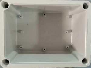 ISO GFK Kunststoff Industriegehäuse 360x270x201 mm LBH - Deckel grau - Outdoor Gehäuse Grau uv-beständig