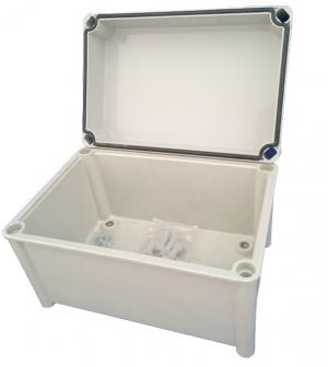 ISO GFK Industriegehäuse 180x180x129 mm LBH - Deckel grau