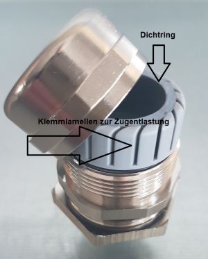 Brass M16 cable gland KB 4-9.5 mm IP68