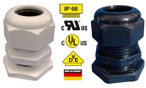 PA6 Kabelverschraubungen M16 x 1,5mm mit Gegenmuttern