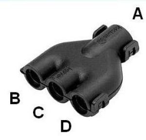 M-Manifold NW10-7.5-7.5- 4.5 black hinged for automotive corrugated pipe NW10