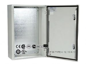 IP66 Schaltschrank 350x250x155 mm BHT Stahlblech eintürig mit Erdungsband