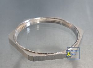 M63x1,5 EMV Gegenmuttern gerändelt Messing vernickelt