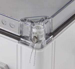ABS housing 400x400x132mm plastic smooth IP66 transparent cover