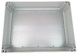 Polycarbonatgehäuse 300x400x132mm Kunststoff grau mit transparentem Deckel