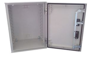 Plastic control cabinet 400x400x200mm (HBT) with swivel lever