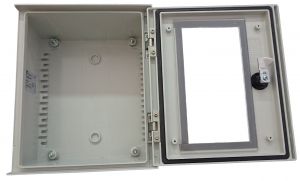 Kunststoff Schaltschrank 400x300x200mm (HBT) IP66 mit Sichttür