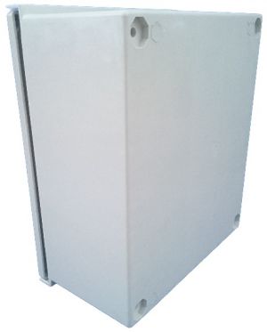 Plastic switch cabinet 600x400x230mm (HWD) GRP IP66 light gray 1 door