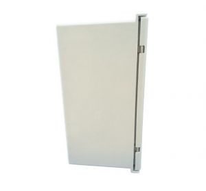 Kunststoff-Schaltschrank 400x400x200mm GFK IP66 hellgrau 1-türig