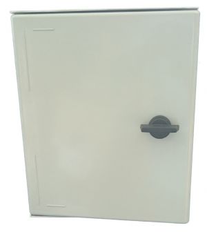 GRP polyester housing 300x250x140mm (HWD) IP66 plastic control cabinet light gray 1-door