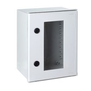Plastic control cabinet 400x400x200mm (HBT) IP66 with viewing door