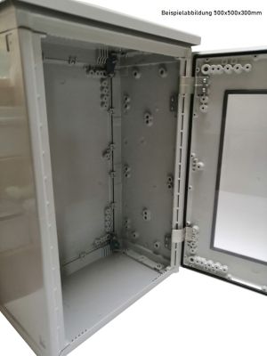 Outdoor enclosure 1000x1000x300 mm (HBT) standard door with rain roof