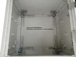 Plastic outdoor enclosure 500 x 500 x 300 mm (HBT) standard door with open cable entry