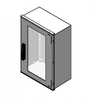 Kunststoff Schaltschrank 600x500x230mm HBT  IP66 mit Sichttür und Schwenkhebelgriff für PHZ ohne Schloss