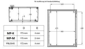 Kunststoff-Schaltschrank 500x400x200mm (HBT) IP66 Schwenkhebel