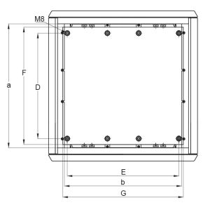 Plastic outdoor enclosure 500 x 500 x 300 mm (HBT) standard door with open cable entry
