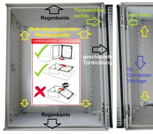 GFK Schaltschrank 500x400x200mm (HBT) mit Stbl.-MP + WBF