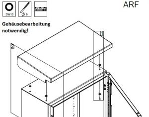 Regendach ARF für Schaltschrank B800xT300
