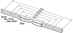 Schaltschrank Masthalterung für Gehäuse-Breite 500 - 600mm
