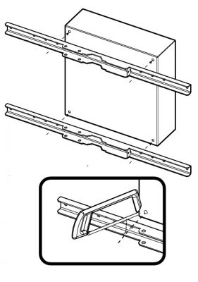 Schaltschrank Masthalterung für Gehäuse-Breite 200/300 - 400