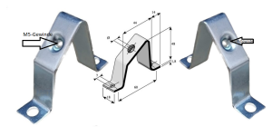 TST mounting rail supports with M6 or M5 thread