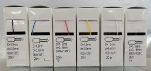 20m BOX transparent 2:1 3/64'' shrink tubing 1.2mm / 0.6mm without glue