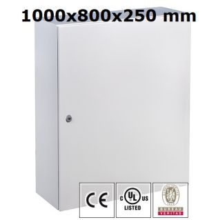 Wall Mounting Enclosure 1000x800x250mm HWD RAL7035 IP66 single door