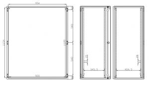 B-stock Double door control cabinet 1200x1000x400 mm HBT 2-door IP55