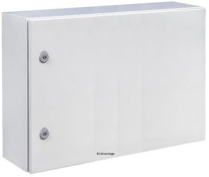 IDE GN508025 Sheet steel wall control cabinet 500x800x250 mm HWD 1-door IP66 with mounting plate and earth strap