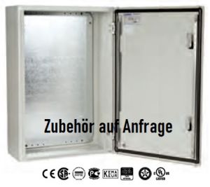 Stahlblech Schaltschrank 1200x1000x300 mm HBT IP55 2-türig mit Montageplatte